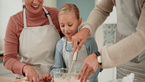 support, teaching or kid baking with parents