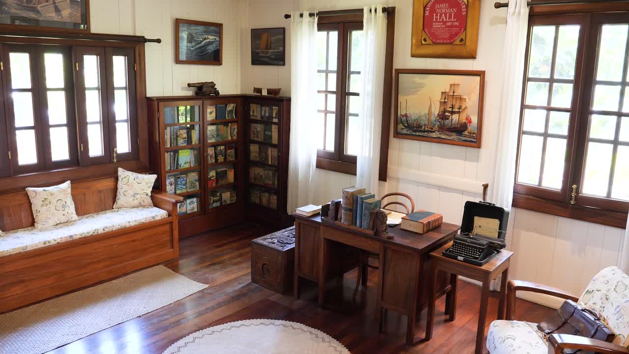 The office of the writer James Norman Hall in Papeete,Tahiti.