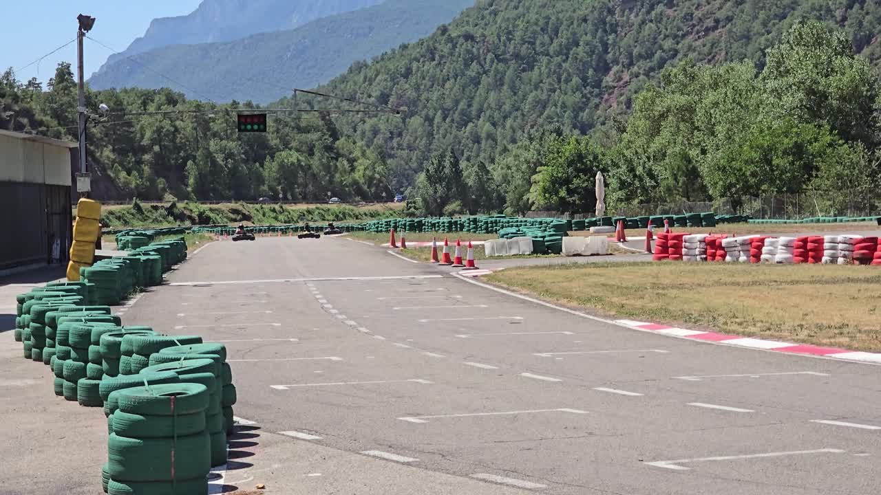 Kars circuit in the mountain on the sunny day.
