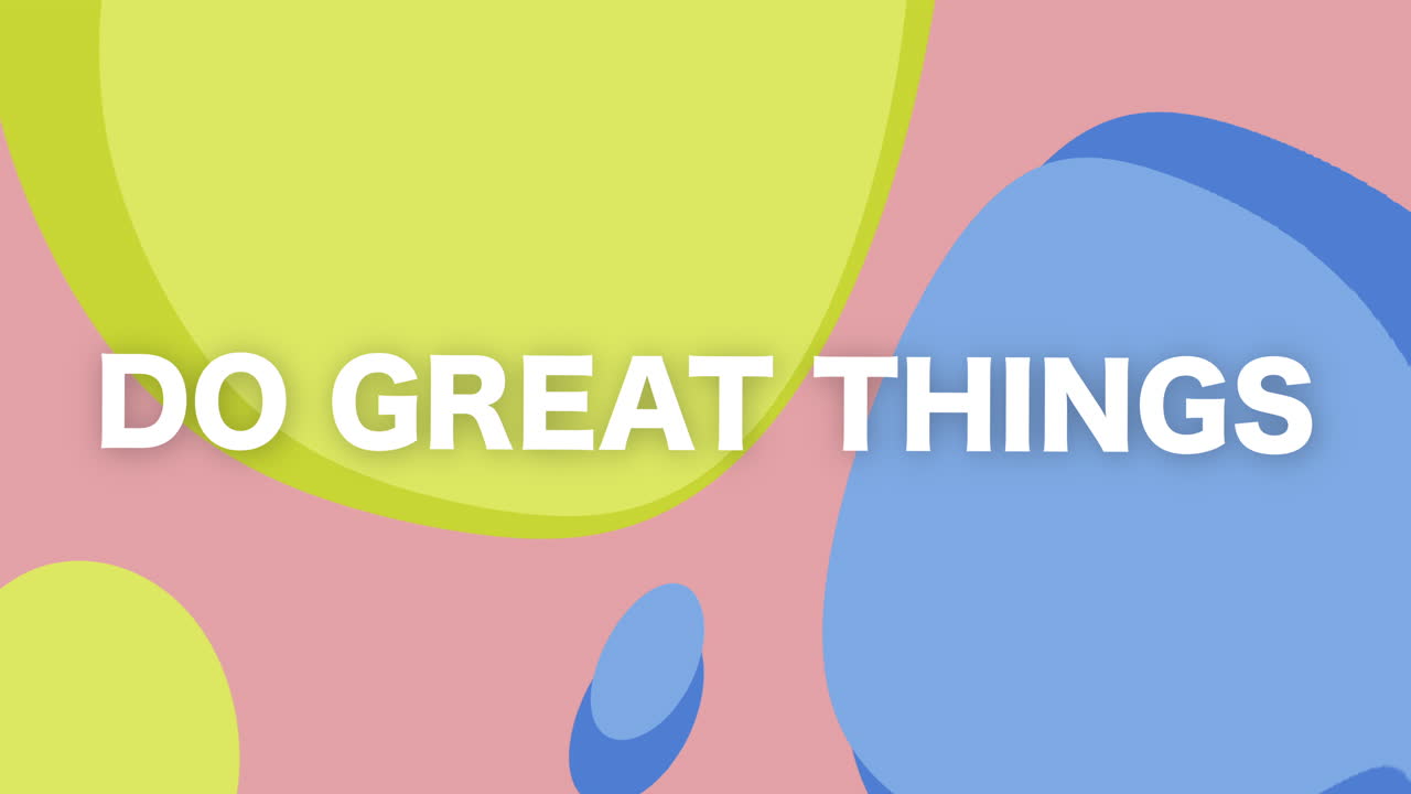 Dynamic graphic motion motivational lifestyle content in an engaging environment