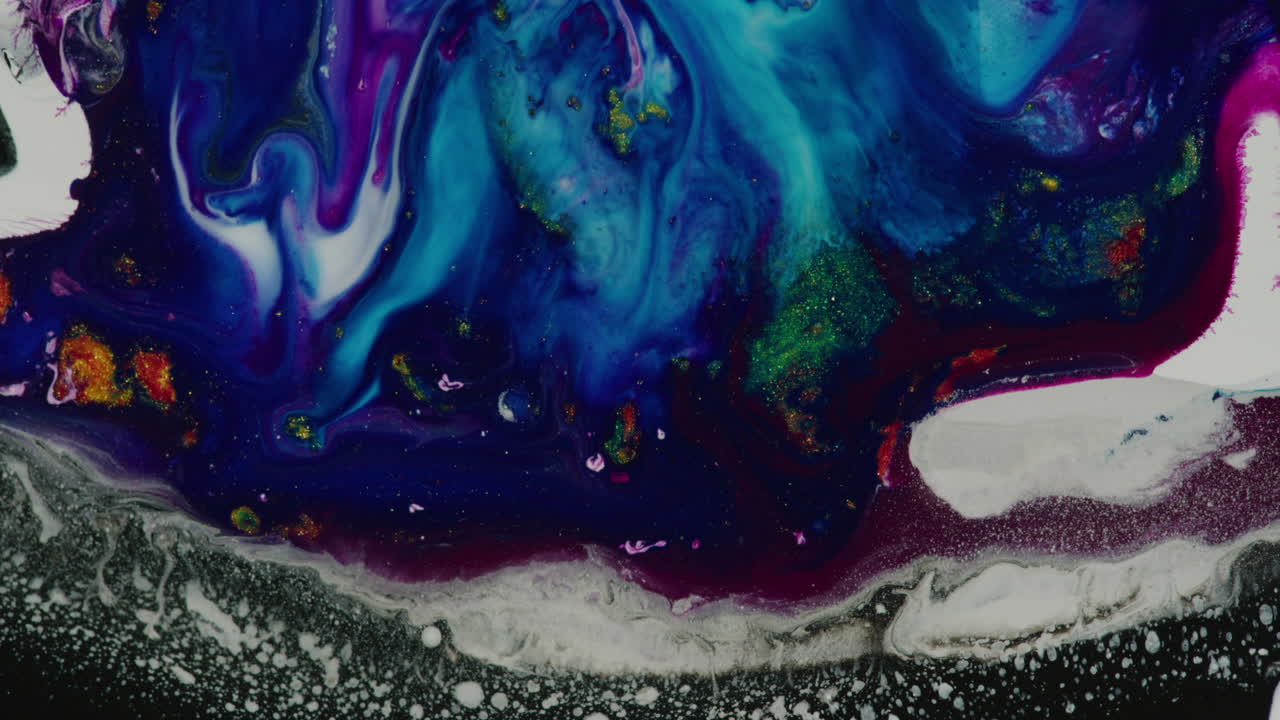 tiro macro abstracto de colores brillantes mezclados