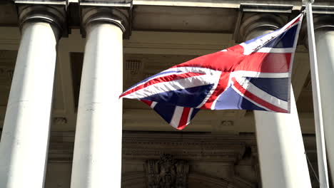 Union-Jack-flag-flies-in-the-wind-in-slow-motion