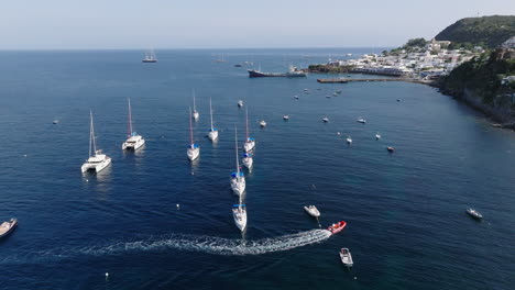 4k aerial of panarea, aeolian islands