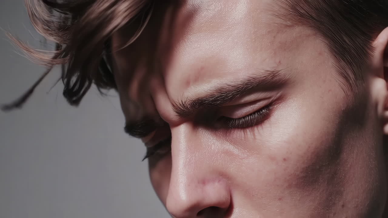 젊은 남자 의 클로즈업 초상화