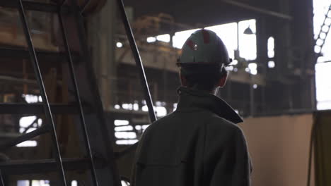 factory worker in industrial setting