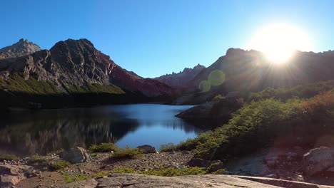 puesta de sol en la laguna de jakob