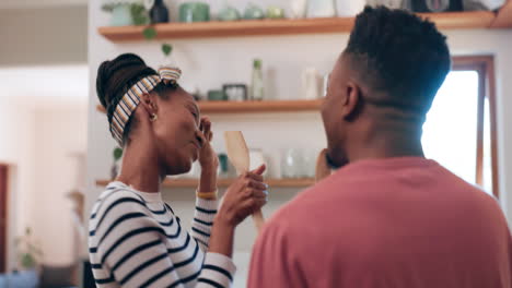 Home-music,-singing-and-black-couple-dance