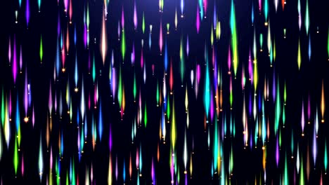 las partículas de fondo coloridas. bucle