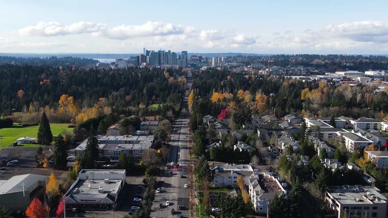 vista aérea de la ciudad de bellevue, washington