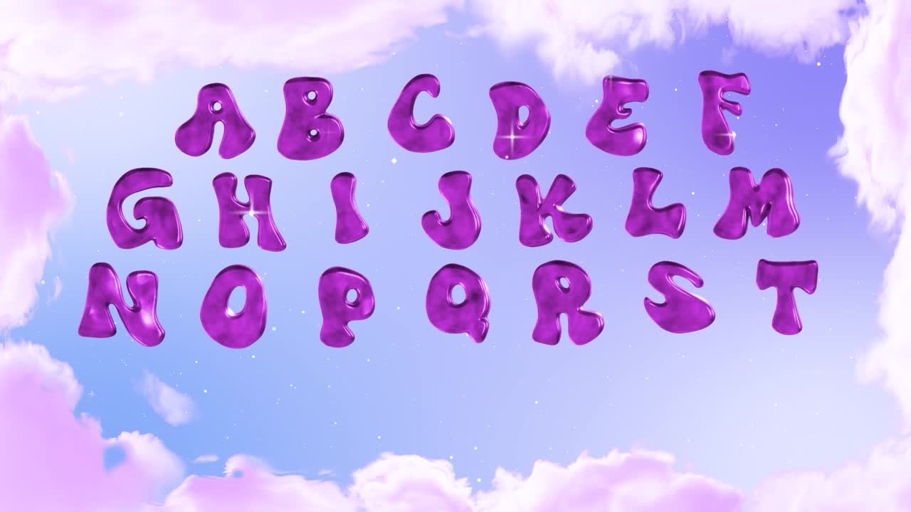 Animated Groovy 3D Text with Bubbly Letters