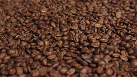 coffee beans fresh roast, video in 4k, 50fps