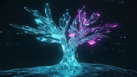 abstract crystal tree