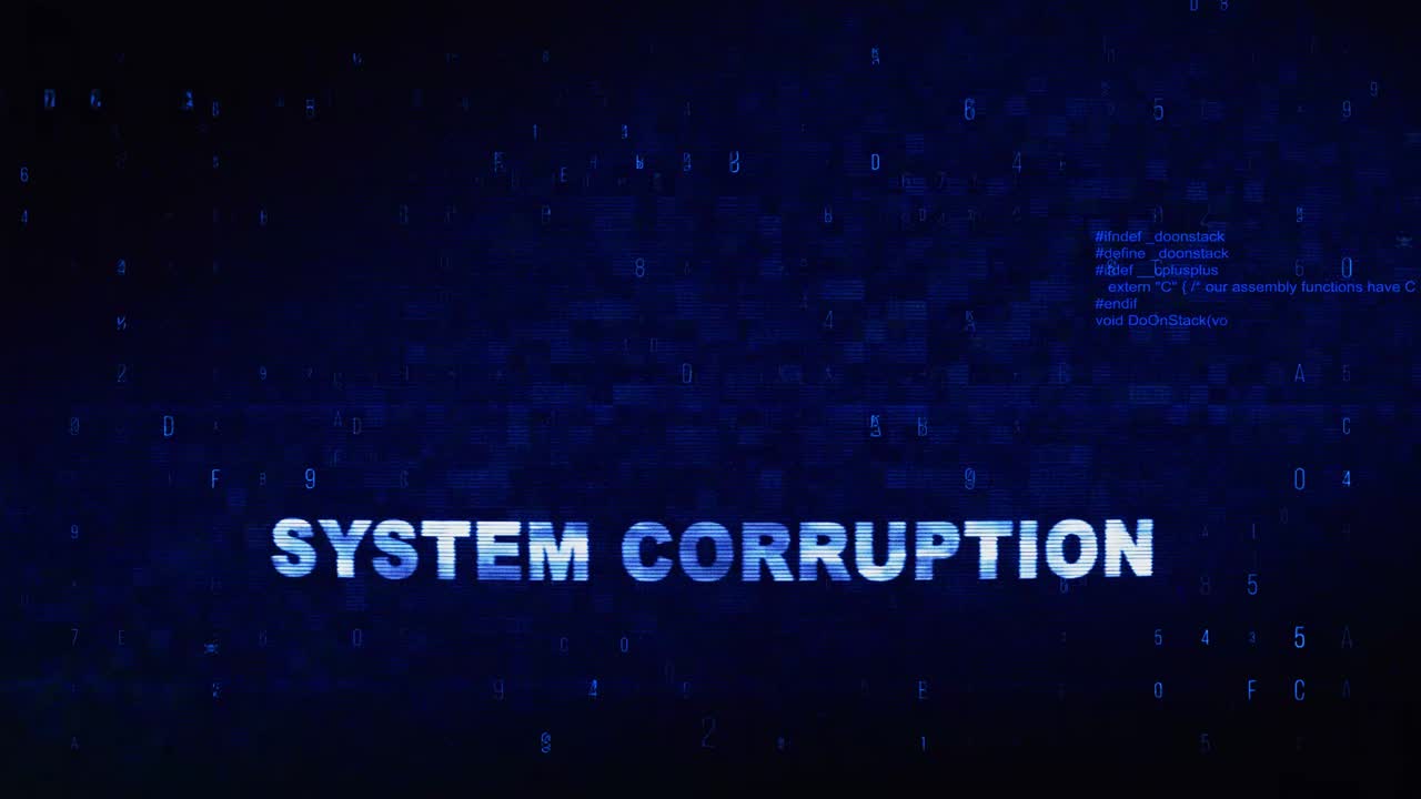 System Corruption Error