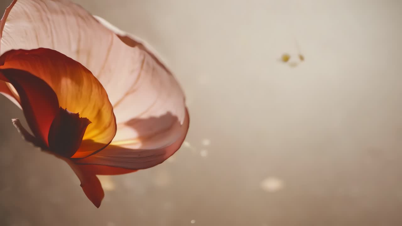 Petali di fiori e coriandoli galleggianti