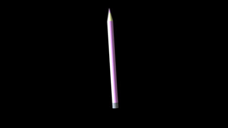 animation of pencil moving on black background