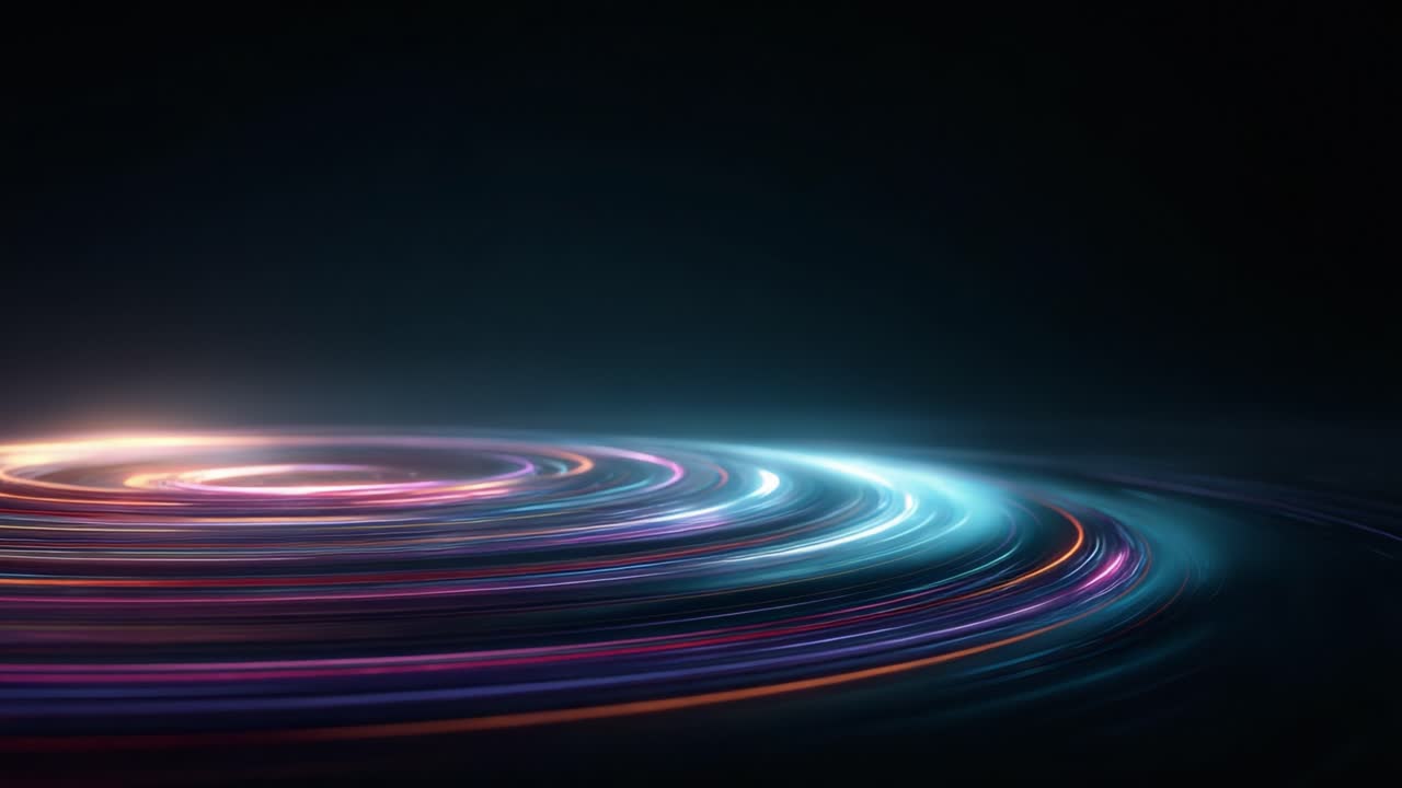 A Stunning Visual Journey Through Vibrant Swirling Lights in Motion: The Beauty of Dynamic Color Patterns Captivating the Viewer with a Mesmerizing Effect