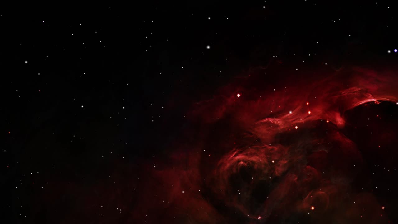 Colorful space nebula in the universe 4k