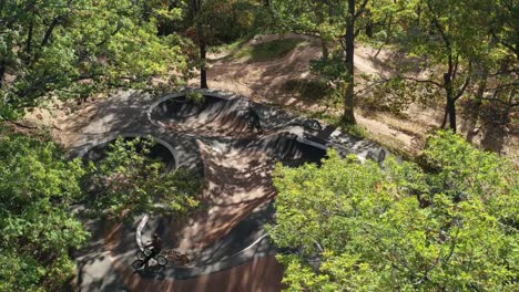 Aerial-view-of-Green-Bay-Wisconsin-Baird-Creek-Park-bike-skills-course