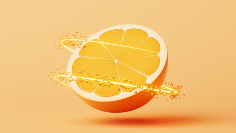 fruit orange with sweet and refreshing taste, 3d rendering.