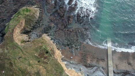 mineshafts of old copper mine workings at knockmahon copper coast waterford ireland