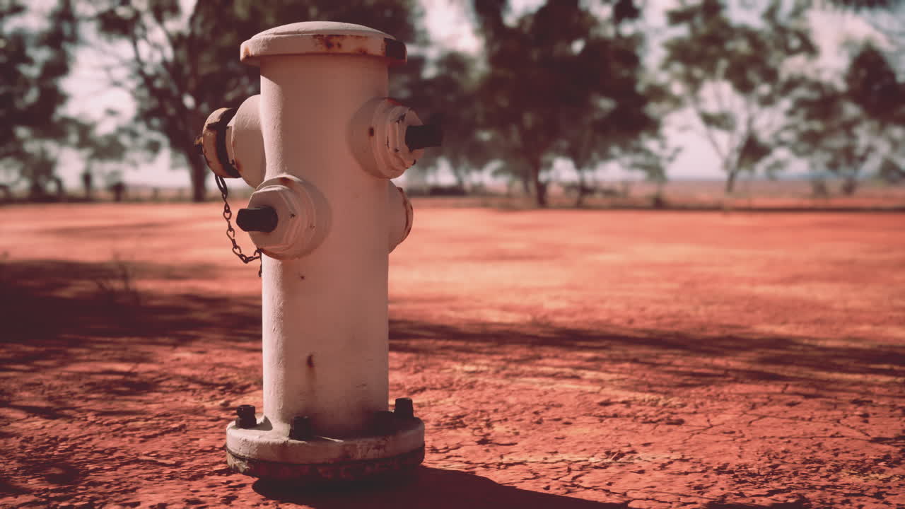 viejo hidrante de fuego oxidado en el desierto