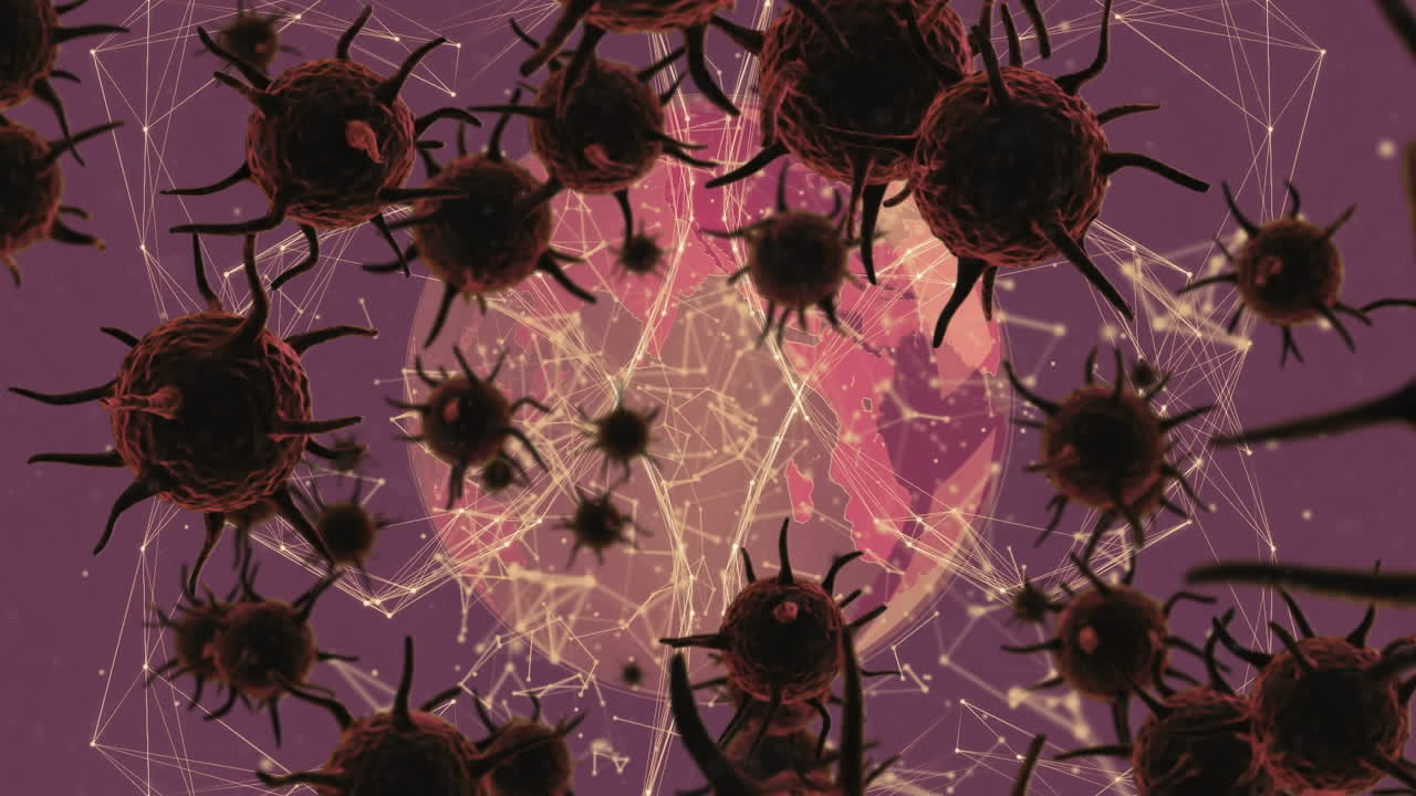 células virales y líneas asimétricas