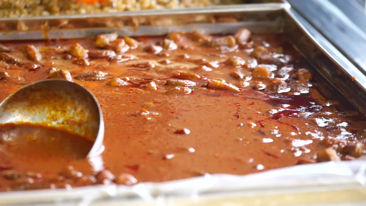 Okra Curry on a Tray