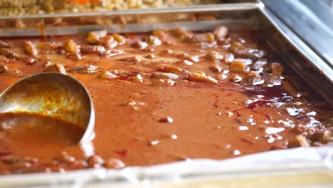 okra curry on a tray