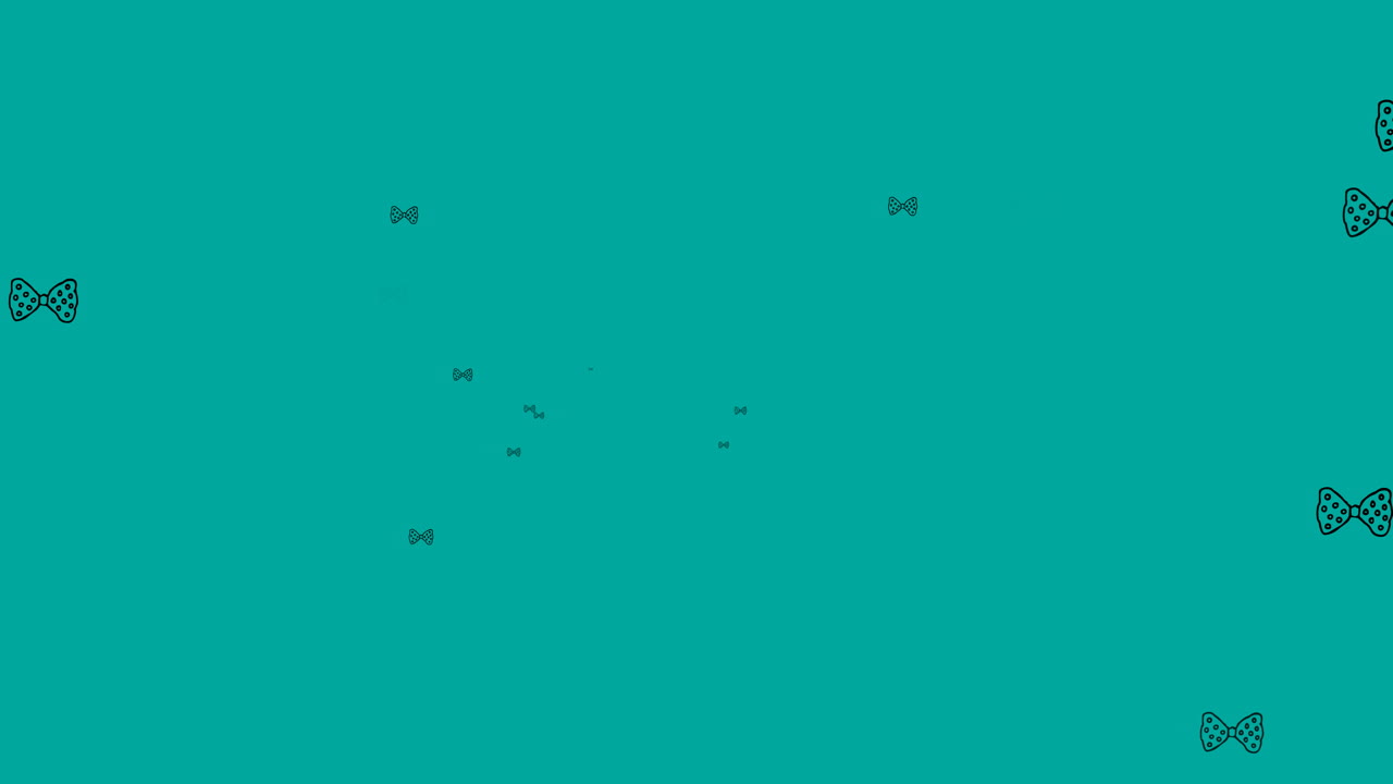 초록색 배경 위에 떠다니는  ⁇ 타이의 애니메이션