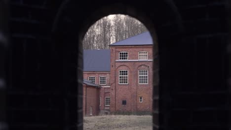 old factory buildings in a small european village