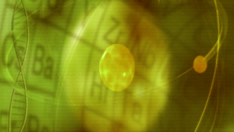 fondo de movimiento animado generado por computadora que muestra biología científica átomos moléculas partículas genes adn