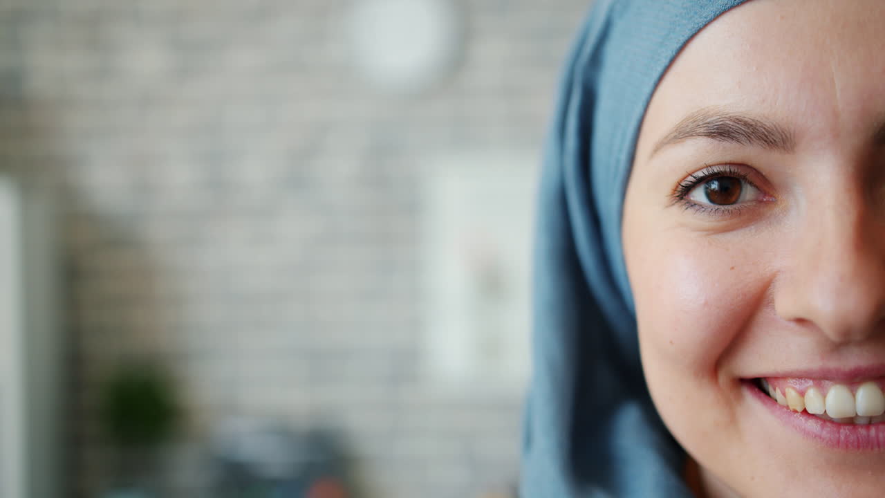 Smiling Woman Wearing a Hijab