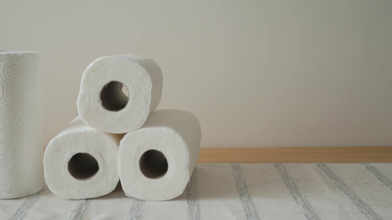 Rolls of Toilet Paper and Paper Towels
