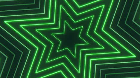 Mystic-neon-starry-night-vibrant-green-star-pattern-on-dark-black