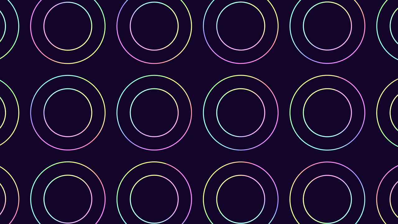 patrón de círculos y anillos de arco iris de movimiento