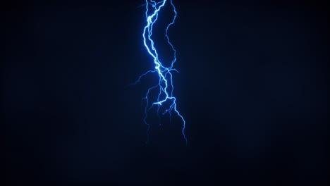 blue lightning with dark background, 3d rendering.