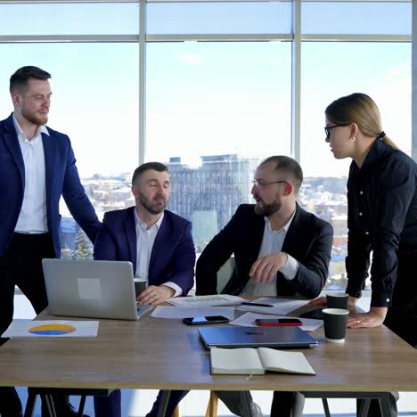 business people meeting at work office. business team having meeting in the office building