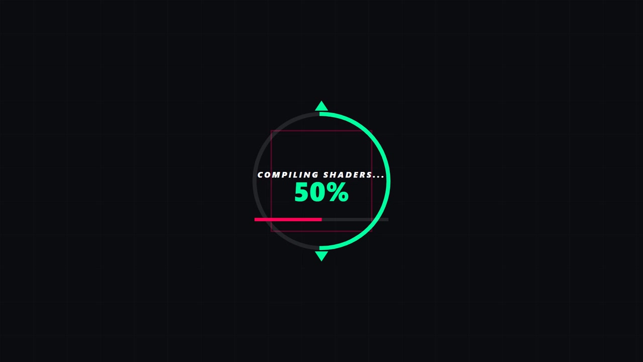 Digital Loading Progress Bar Animation with Changing Status Text