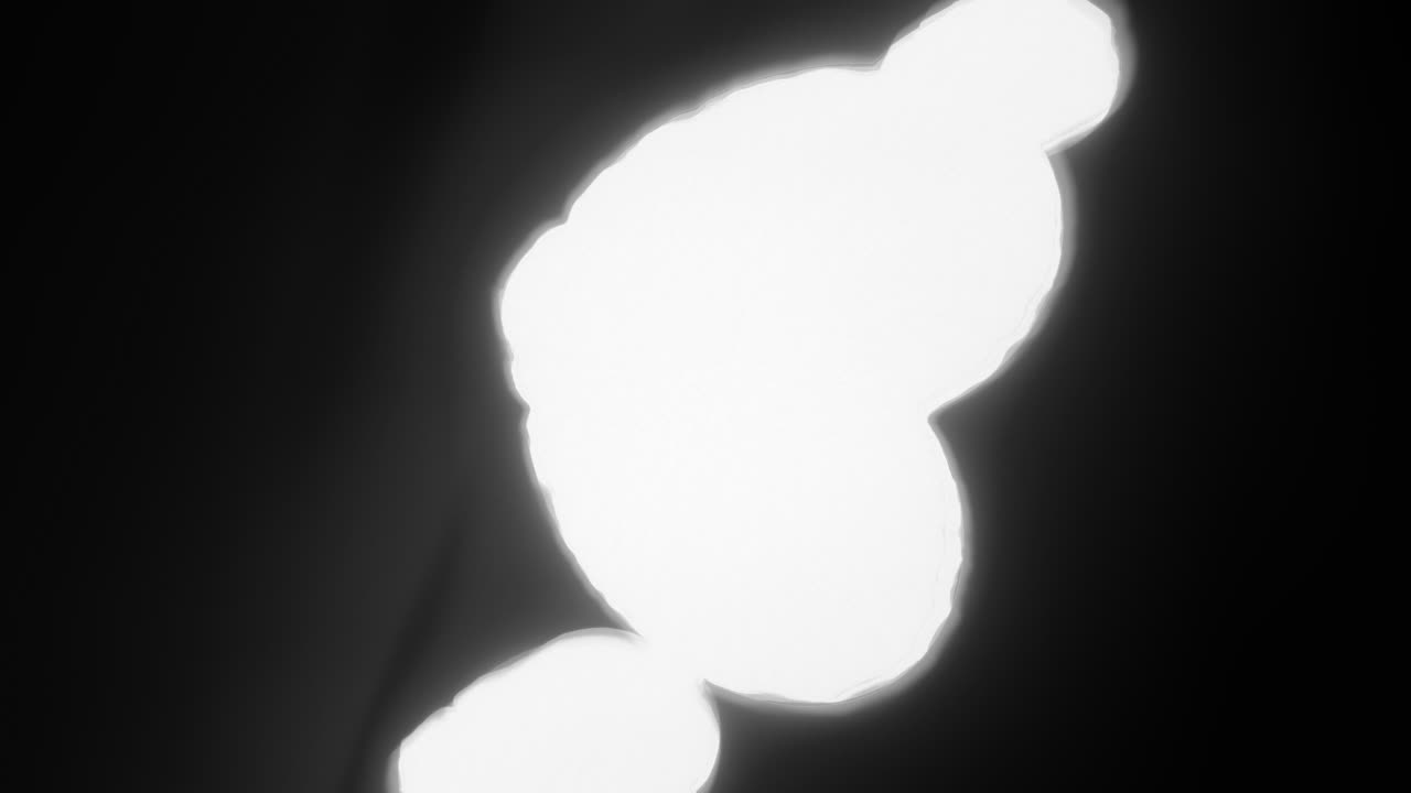 White energy heart shapes on a dark background