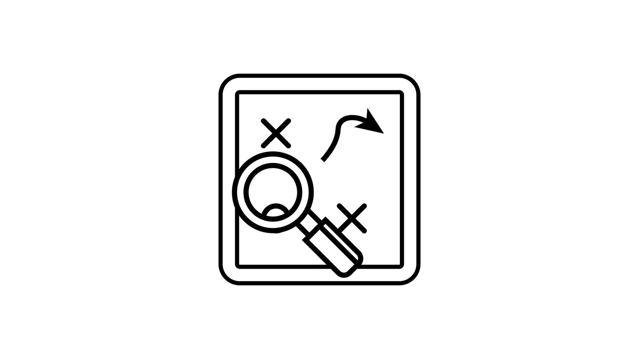 Animation af virksomhedsforskning og markedsføring, isoleret på hvid baggrund.