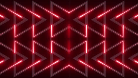 abstract geometric pattern with red neon lights