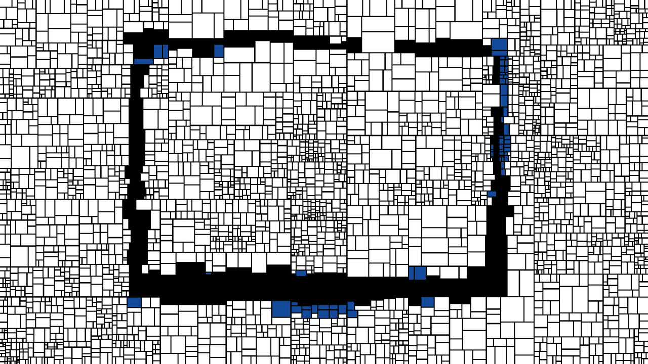 bloques de construcción incómodos marcos dimensionales que desarrollan animación