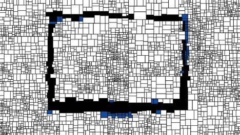 bloques de construcción incómodos marcos dimensionales que desarrollan animación