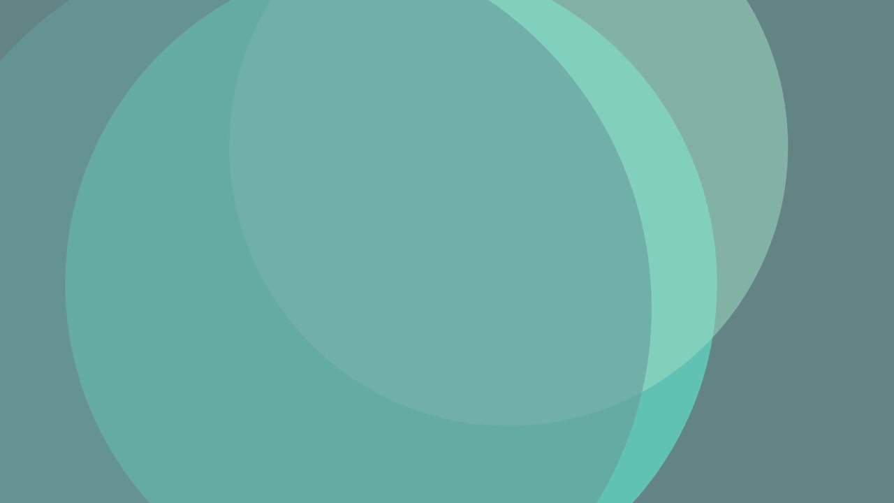 Abstract Motion Background with Overlapping Teal Circles