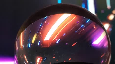 bola de cristal geométrico futurista espectáculo de luz patrón de vórtice digital efectos cyberpunk