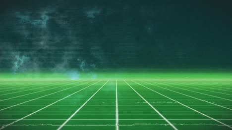 Animation-of-green-grid-network-against-textured-green-background