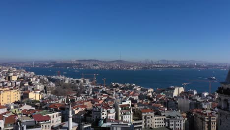 aerial view of galata tower in istanbul stock video istanbul, europe, eminonu district, turkey - middle east, anatolia