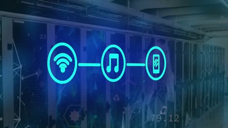 Animation-of-computer-icons-and-connections-over-computer-servers