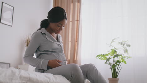 pregnant woman in pajamas