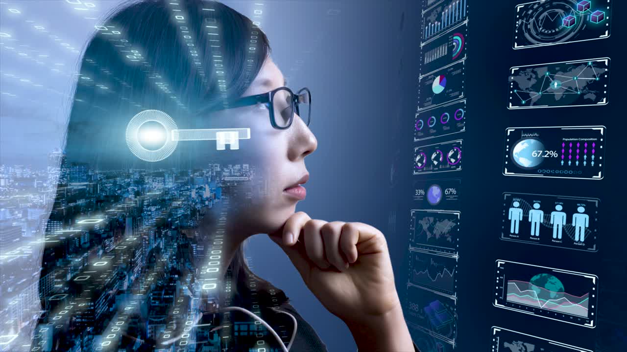 Smart city, digital world, Global communication network concept. 6G Business graph. Global business.